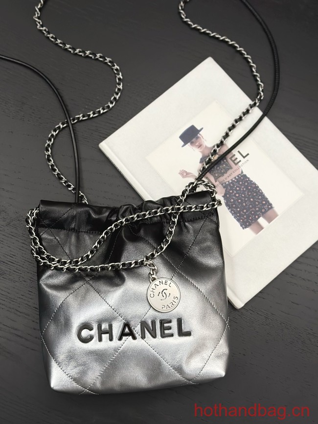 CHANEL 22 MINI HANDBAG AS3980 GRAY