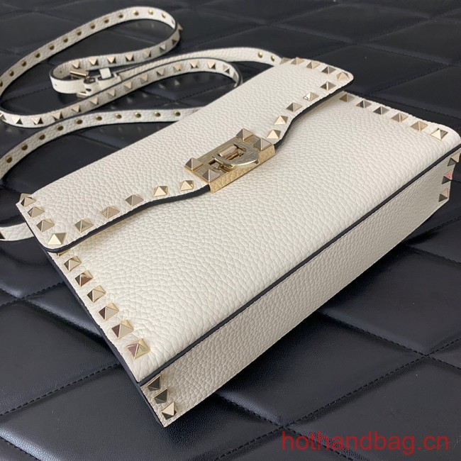 VALENTINO GARAVANI Loco Calf leather bag 0322 White