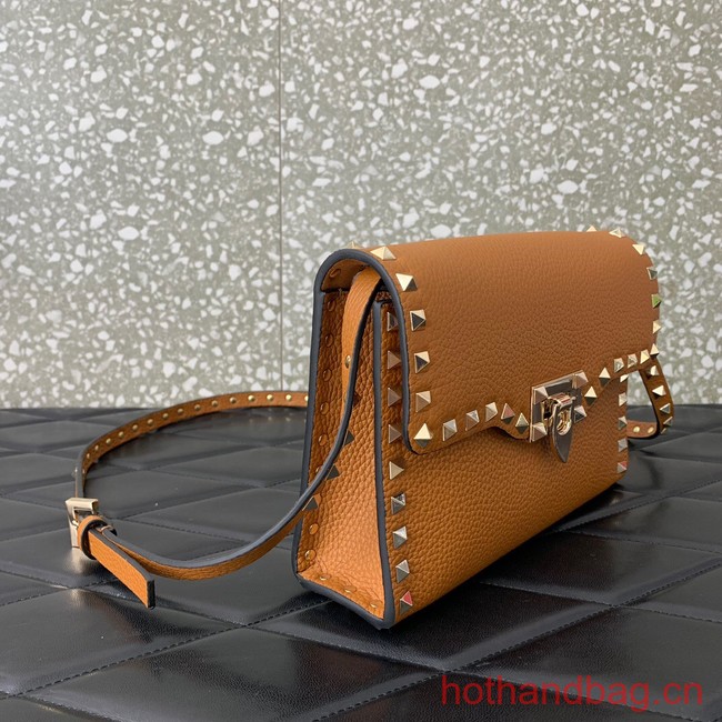 VALENTINO GARAVANI Loco Calf leather bag 0322 brown