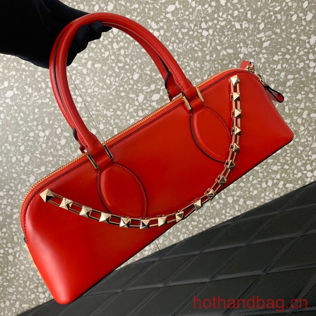 VALENTINO Rockstud calfskin bag KSE0NO red