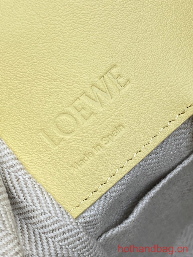 Loewe Classic Satin cow leather Hammock bag 96553 light yellow