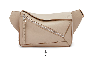 Loewe Small Classic Leather Puzzle Fanny Pack 02963 Apricot
