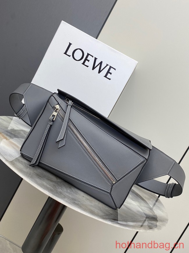 Loewe Small Classic Leather Puzzle Fanny Pack 02963 gray