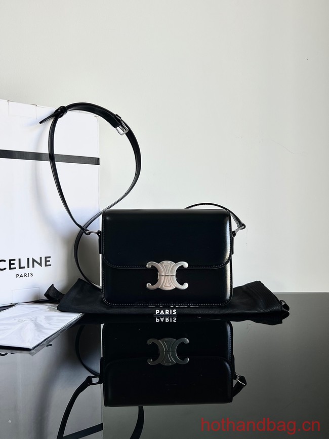 Celine TEEN TRIOMPHE BAG IN SHINY CALFSKIN 188423 BLACK