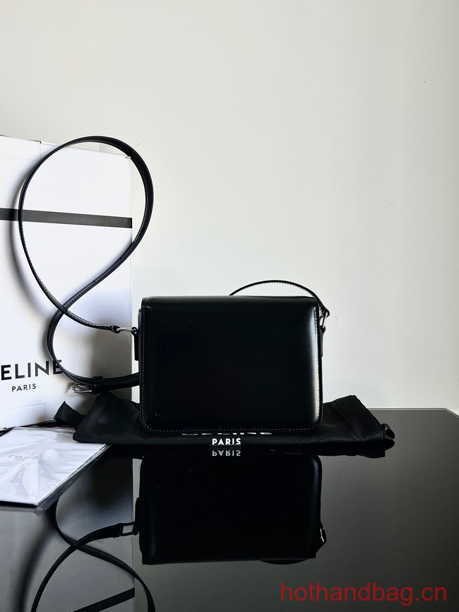 Celine TEEN TRIOMPHE BAG IN SHINY CALFSKIN 188423 BLACK