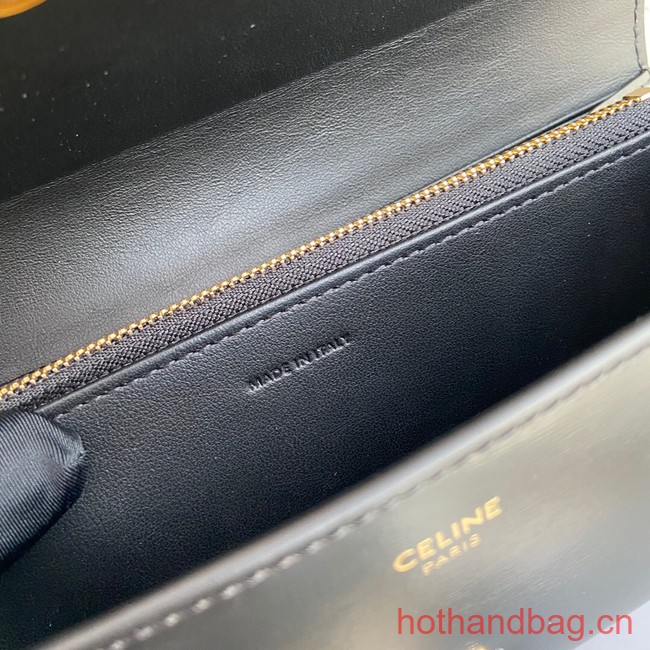 Celine LARGE WALLET TRIOMPHE IN SHINY CALFSKIN 10E313 BLACK