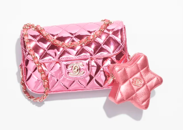 Chanel MINI FLAP BAG & STAR COIN PURSE AS4646 Pink