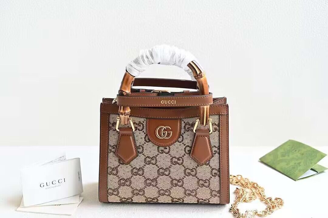 Gucci Diana Mini Bamboo Hanlde Bag 675800 Brown