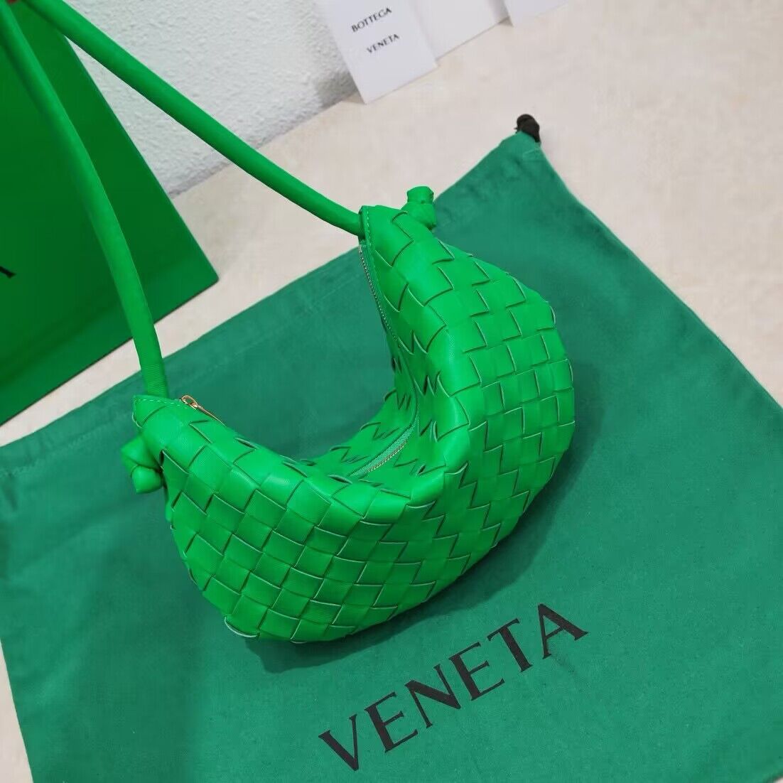 Bottega Veneta Small Turn Pouch Bag 6699 Green