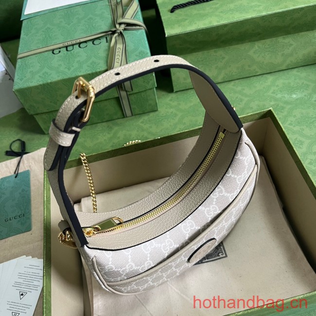 Gucci GG HALF-MOON-SHAPED MINI BAG 726843 Beige