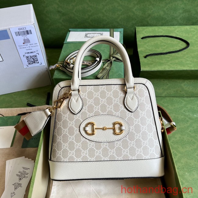 Gucci Ophidia top handle bag with Web 677367 Beige