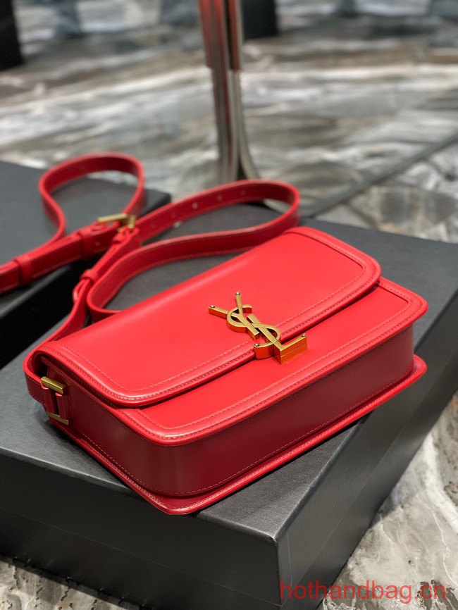 SAINT LAURENT SOLFERINO MEDIUM SATCHEL IN BOX LEATHER 634305 red