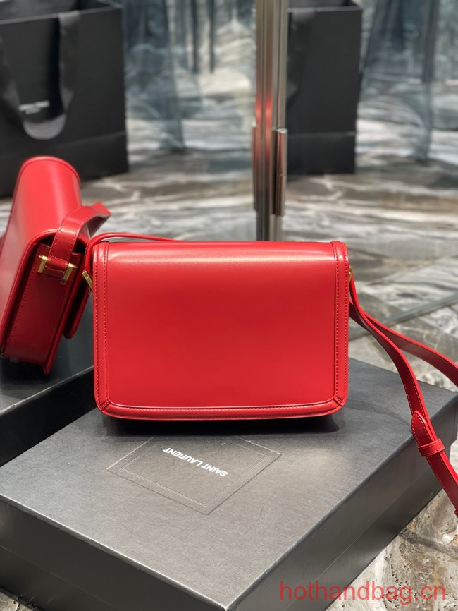 SAINT LAURENT SOLFERINO MEDIUM SATCHEL IN BOX LEATHER 634305 red