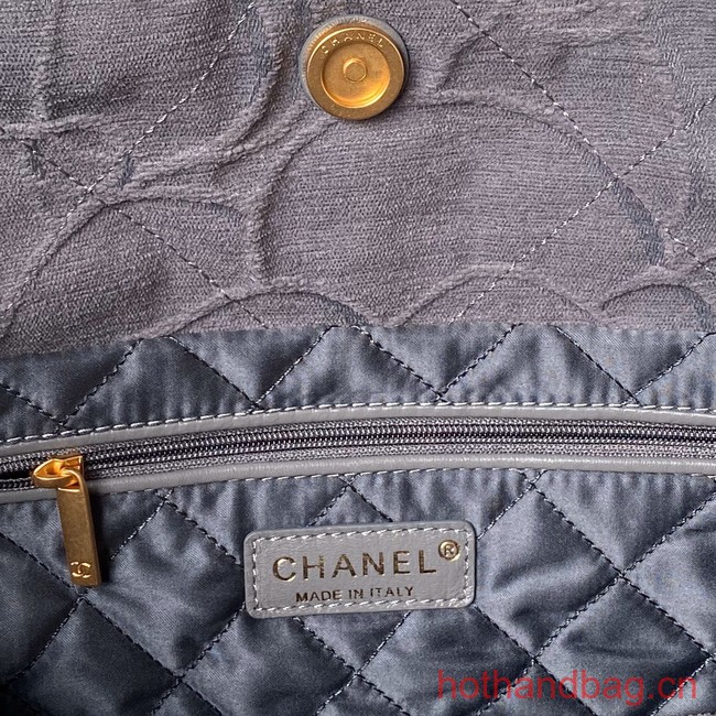 CHANEL 22 HANDBAG Tweed AS3260 gray