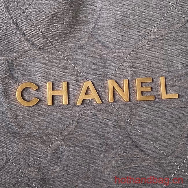 CHANEL 22 HANDBAG Tweed AS3260 gray