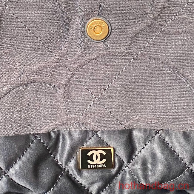 CHANEL 22 HANDBAG Tweed AS3261 gray