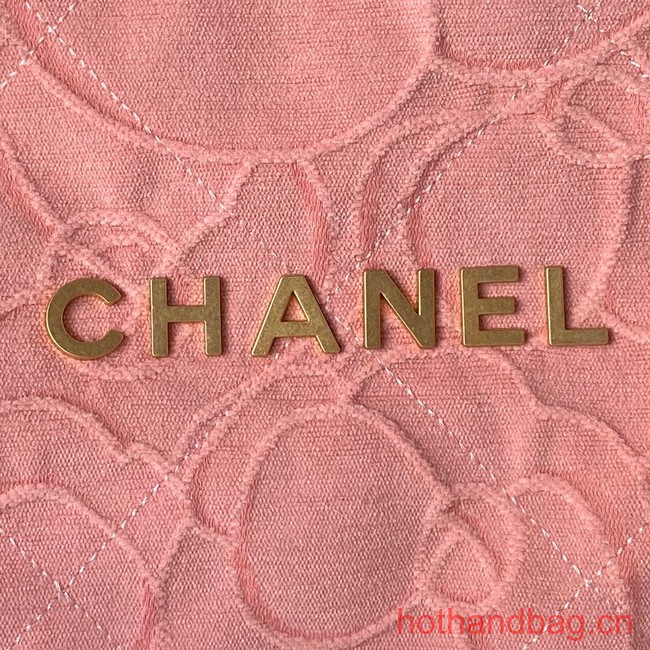 CHANEL 22 HANDBAG Tweed AS3261 pink