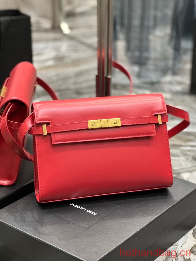 SAINT LAURENT MANHATTAN SHOULDER BAG IN BOX SAINT LAURENT LEATHER 5792710 RED