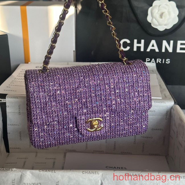 Chanel CLASSIC HANDBAG A01116 Purple