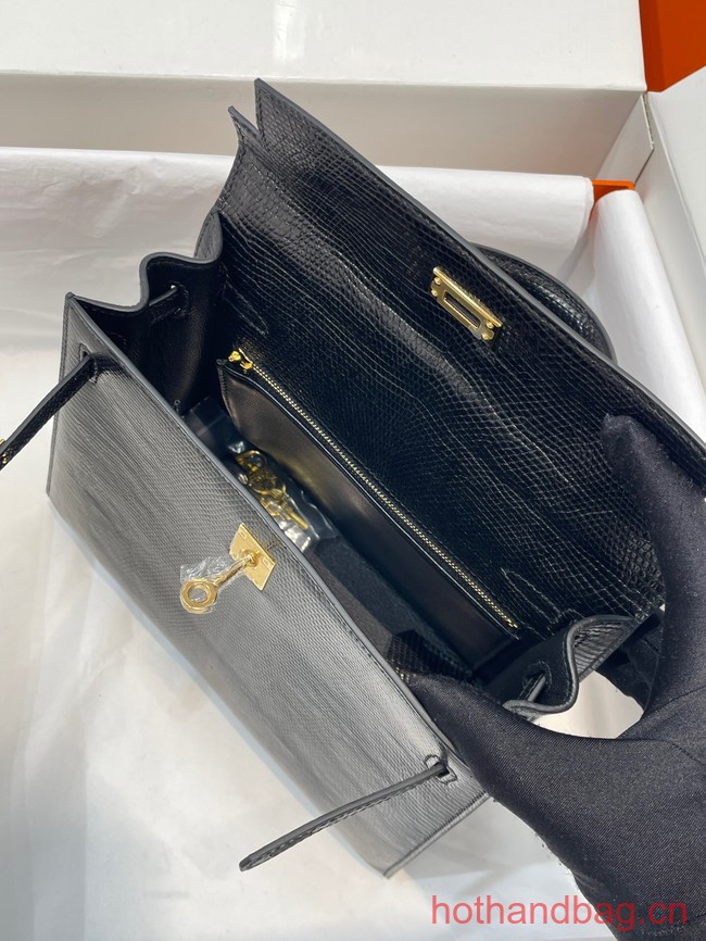 Hermes Kelly Shoulder Bags Original Leather KL2758 black