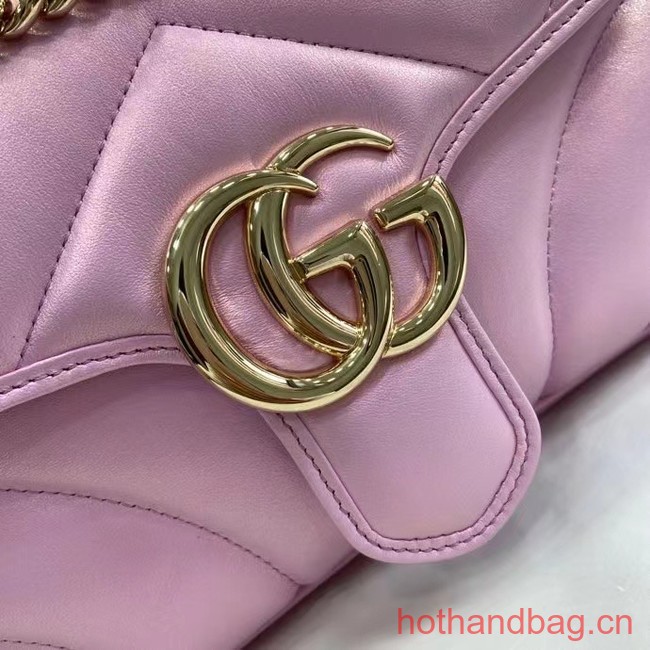 Gucci GG MARMONT SMALL SHOULDER BAG 443497 Pink iridescent