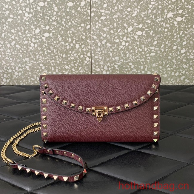 VALENTINO GARAVANI Loco Calf leather bag 0059 Wine