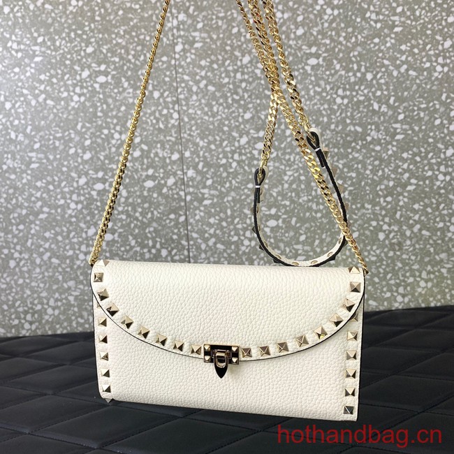 VALENTINO GARAVANI Loco Calf leather bag 0059 white