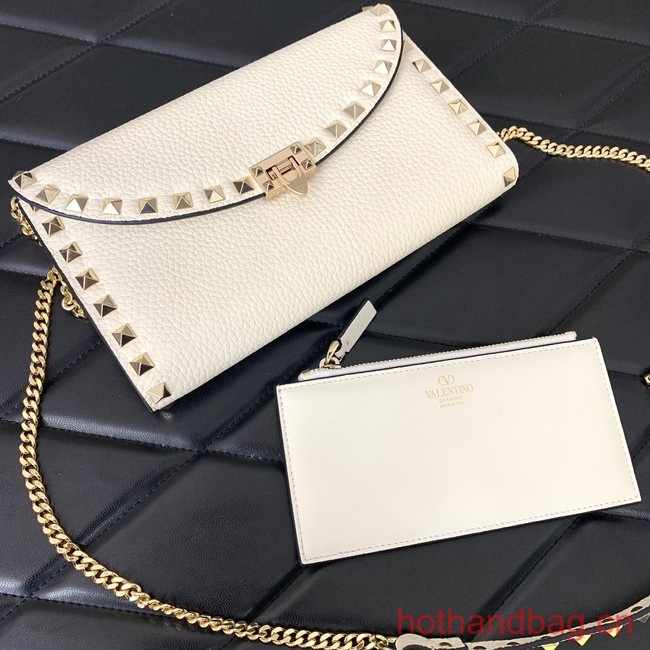 VALENTINO GARAVANI Loco Calf leather bag 0059 white