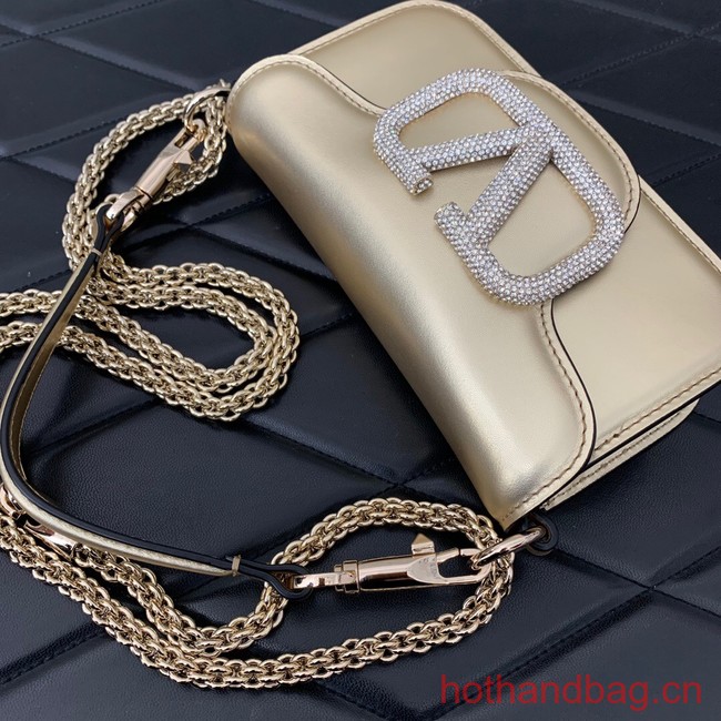 VALENTINO V logo MINI LOCO sheepskin bags B0L97 Champagne gold