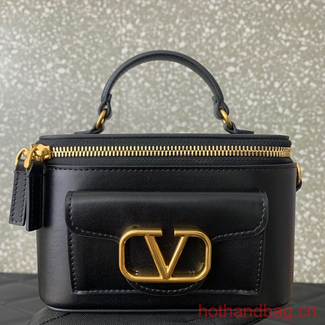 VALENTINO Mini LOCO calfskin box bag HT098 BLACK