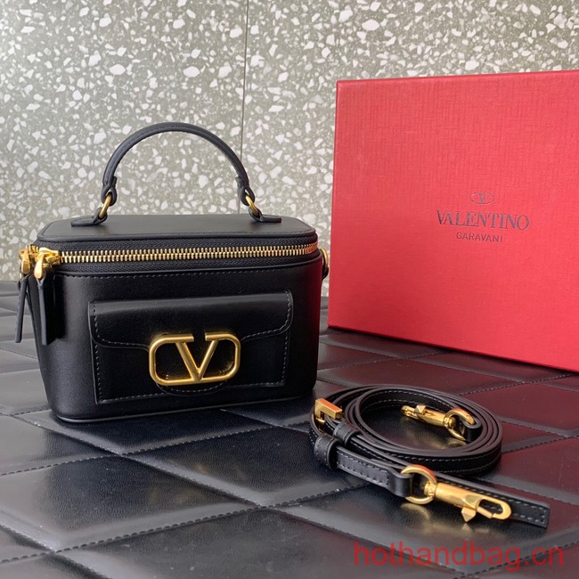 VALENTINO Mini LOCO calfskin box bag HT098 BLACK