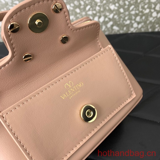 VALENTINO Mini LOCO calfskin box bag HT098 LIGHT PINK