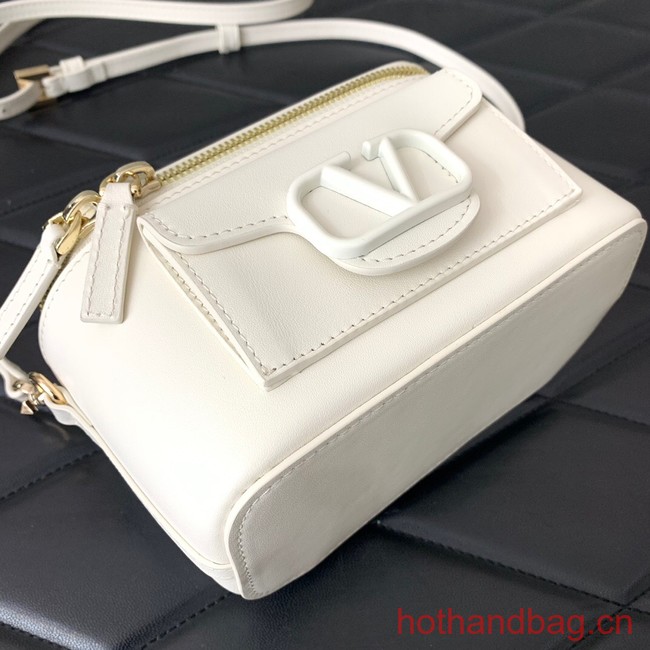 VALENTINO Mini LOCO calfskin box bag HT098 WHITE