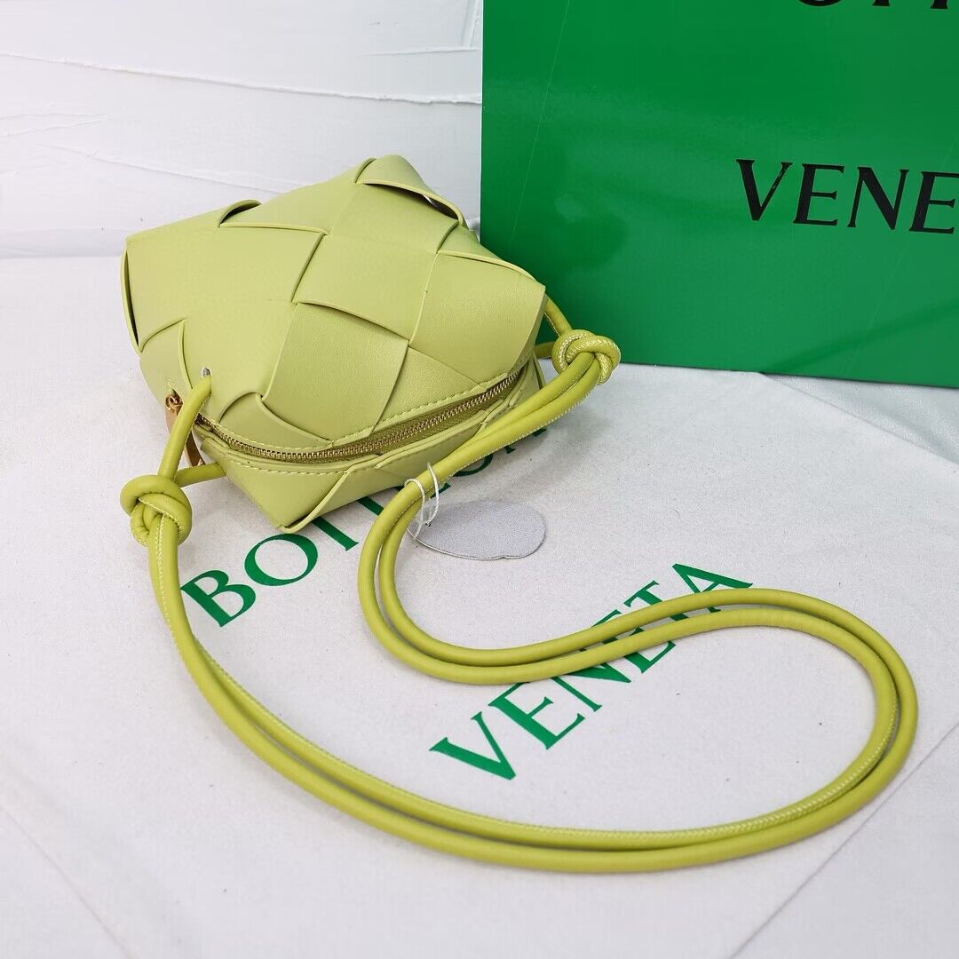 Bottega Veneta Mini Cassette Camera Bag 701915 Lemon