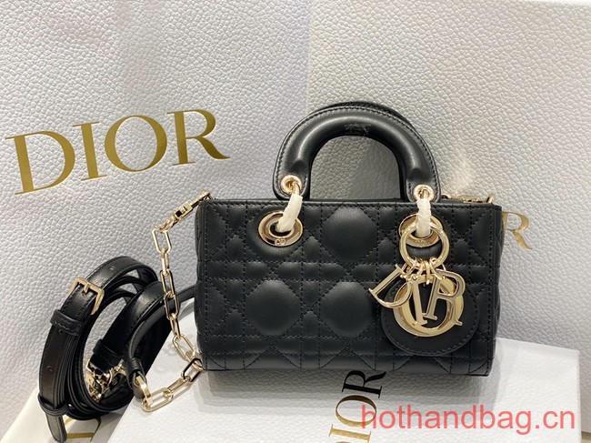 Dior mini Lady D-Joy Bag Cannage Lambskin 9230 black