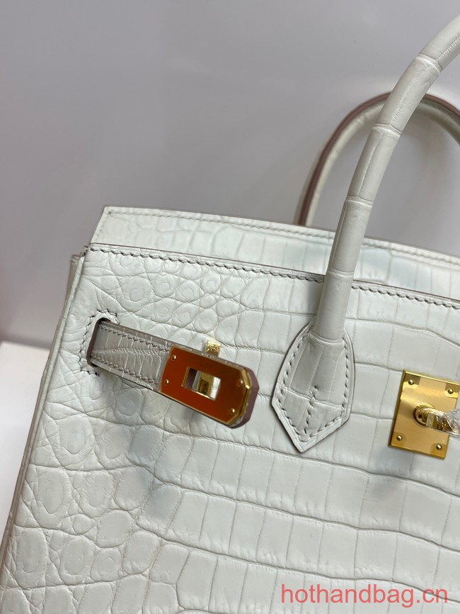 Hermes Birkin 30CM Original Crocodile Leather Bag 5530 Cream