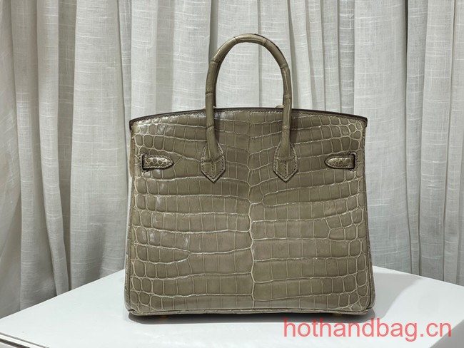 Hermes Birkin 30CM Original Crocodile Leather Bag 5530 gray