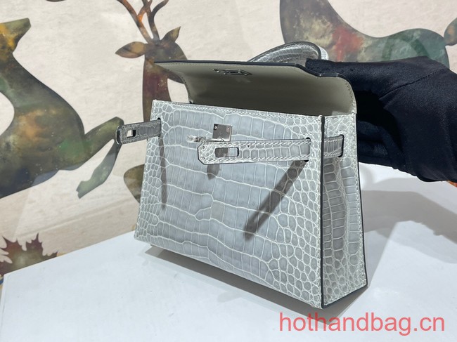 Hermes Kelly Shoulder Bags Original Leather KL2766 gray