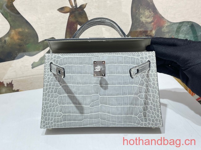 Hermes Kelly Shoulder Bags Original Leather KL2766 gray