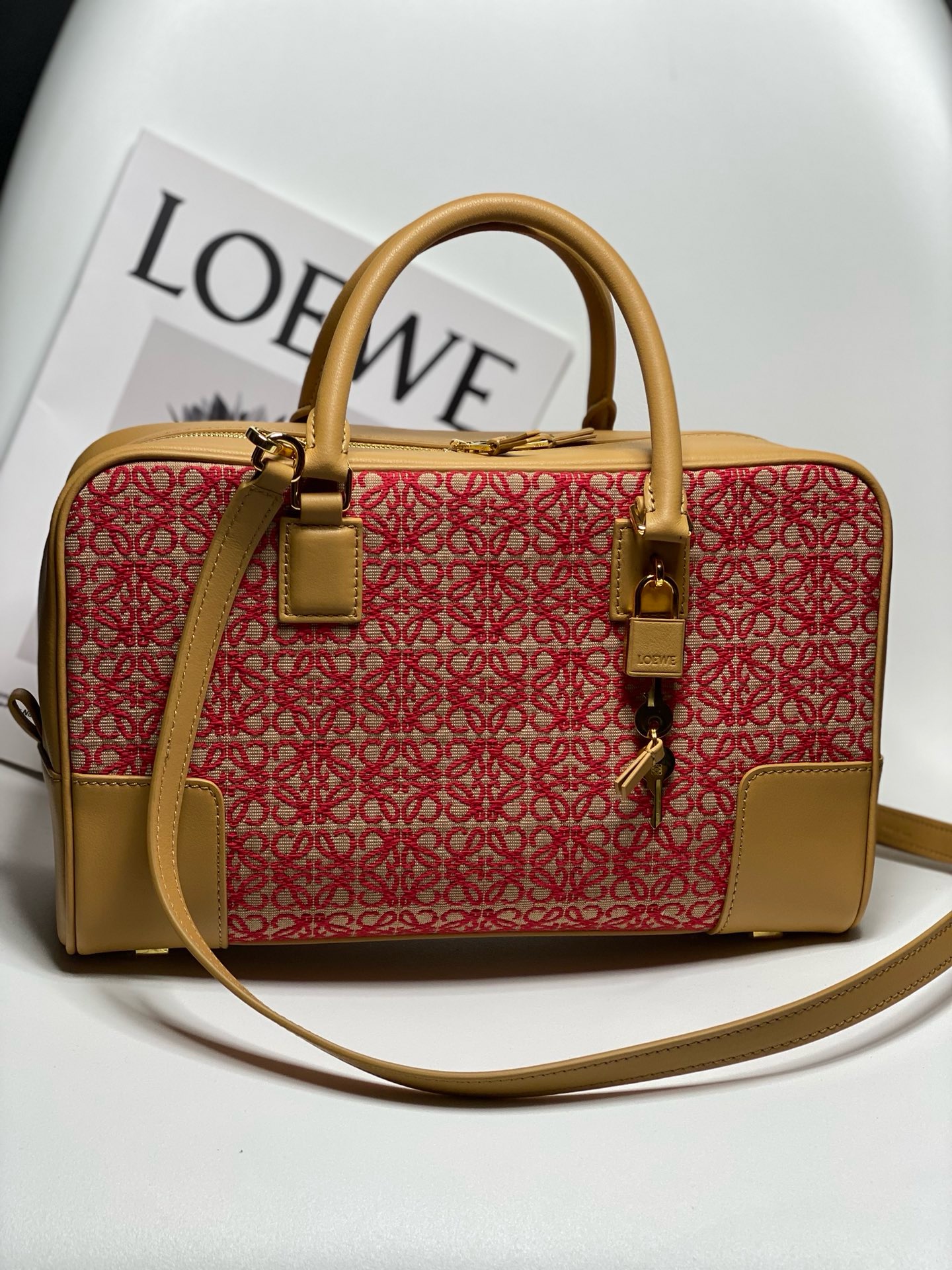 Loewe Original Leather tote 652388 brown&red