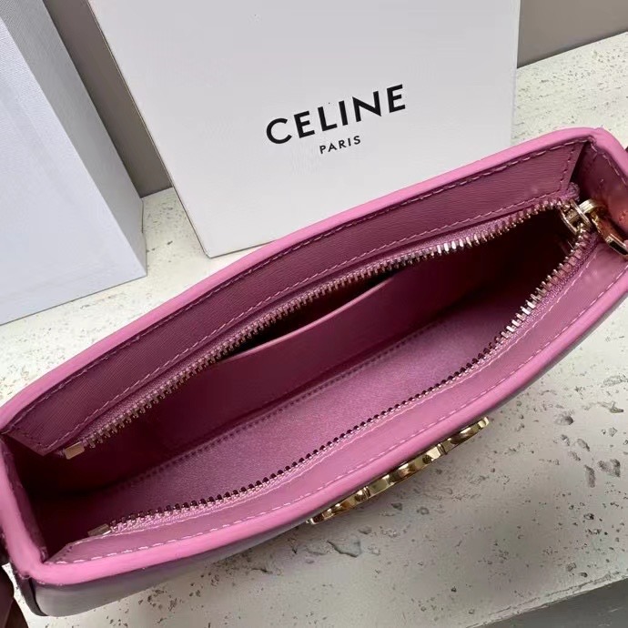 Celine MEDIUM TILLY BAG IN SHINY CALFSKIN 115703 pink