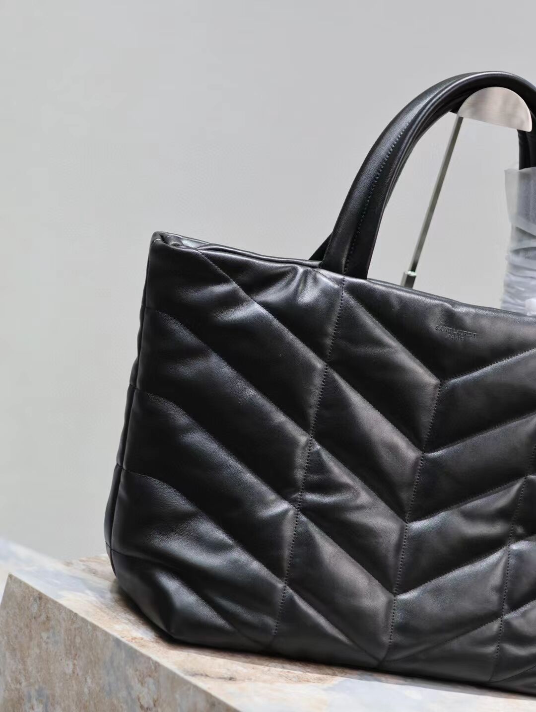 SAINT LAURENT TOTE IN SILKTECH CANVAS Y577729-1 BLACK