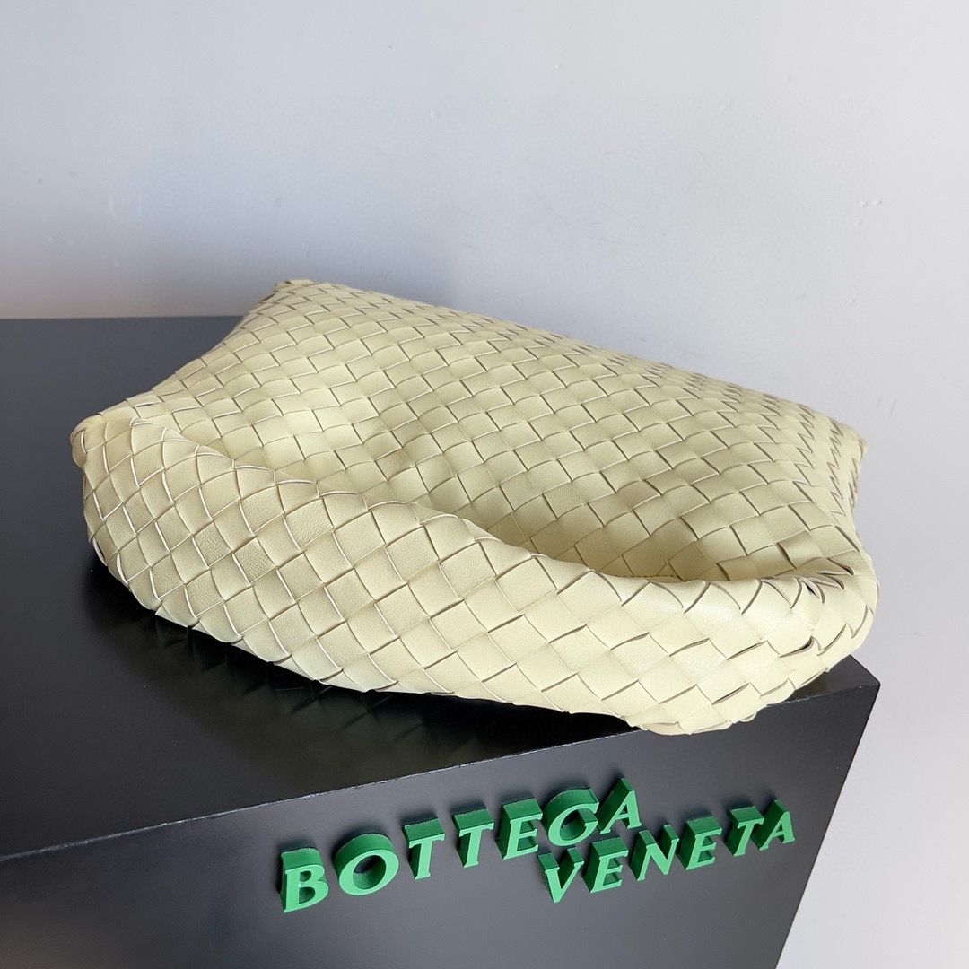 Bottega Veneta Medium Hop Original Leather Bag 763966 Lemon