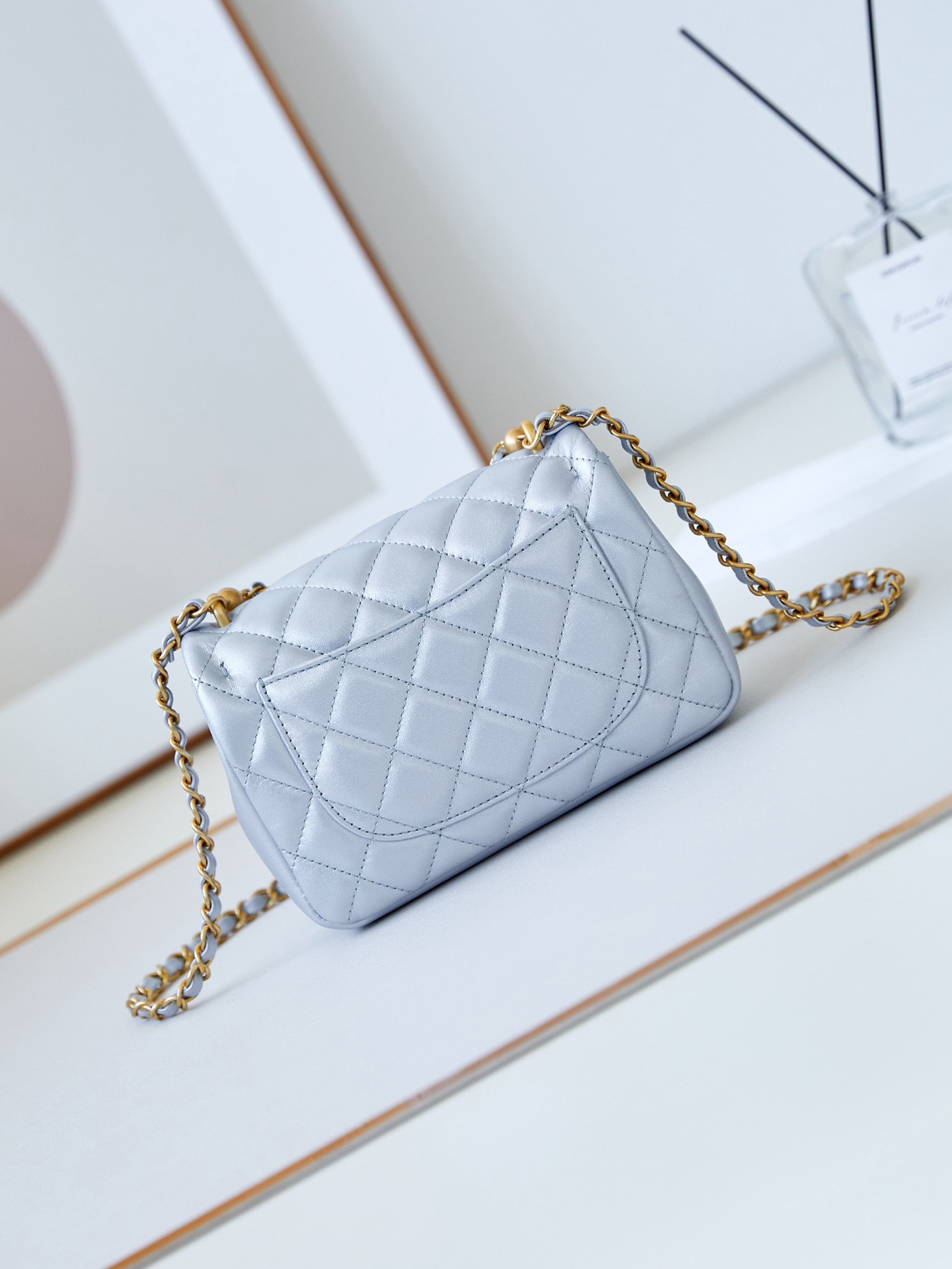 Chanel MINI FLAP BAG AS4385 light blue