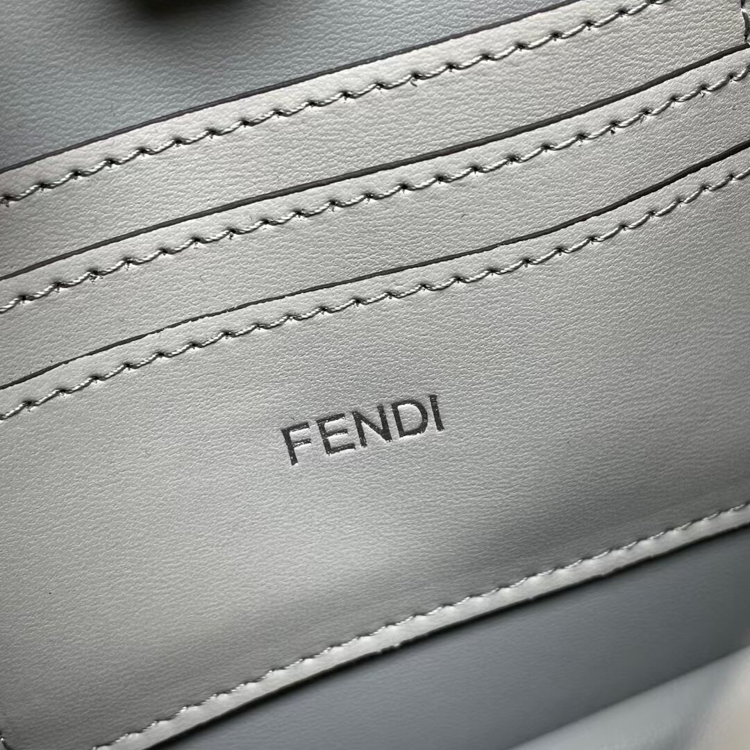 Fendi Peekaboo ISeeU XCross leather bag 7VA582A Light gray