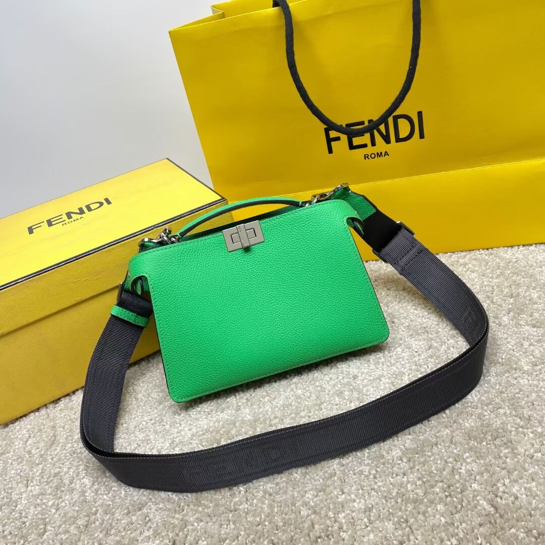 Fendi Peekaboo ISeeU XCross leather bag 7VA582A Tuscan green