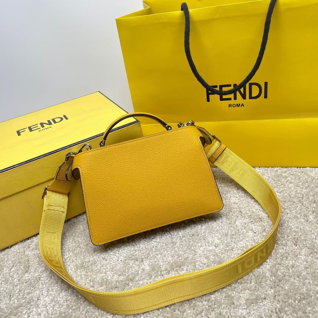 Fendi Peekaboo ISeeU XCross leather bag 7VA582A Yellow