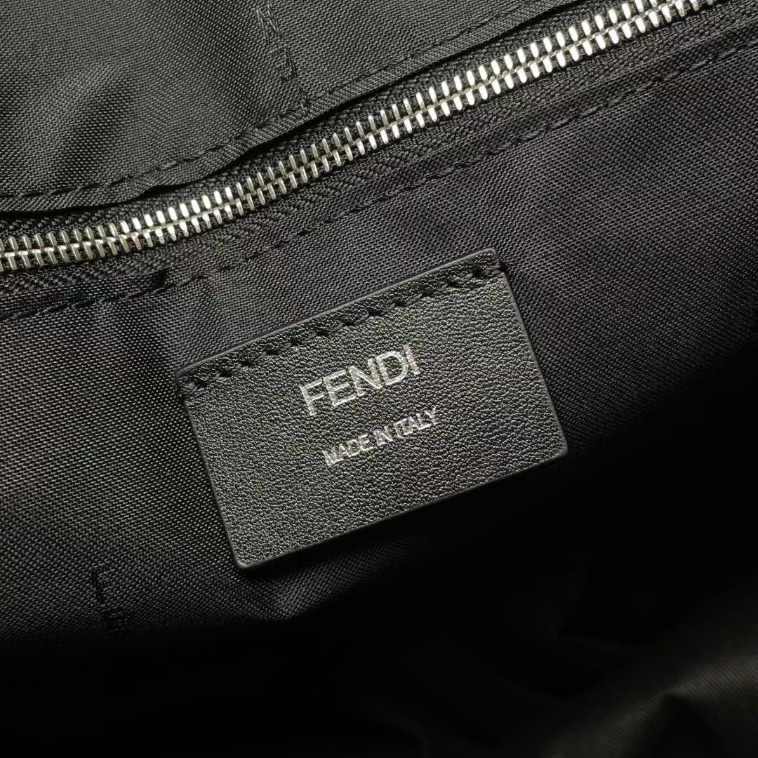 Fendi x FRGMT brown FF fabric bag Shopper F7678 black