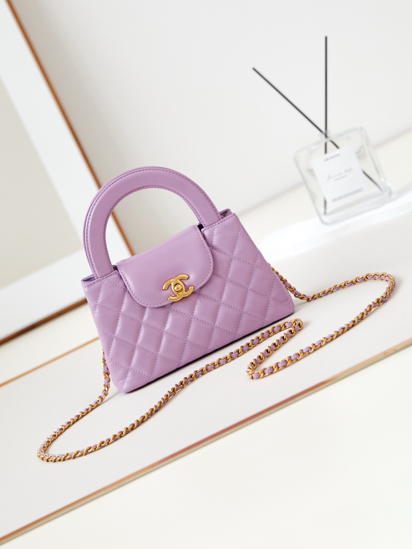 Chanel MINI SHOPPING BAG AS4416 Light purple