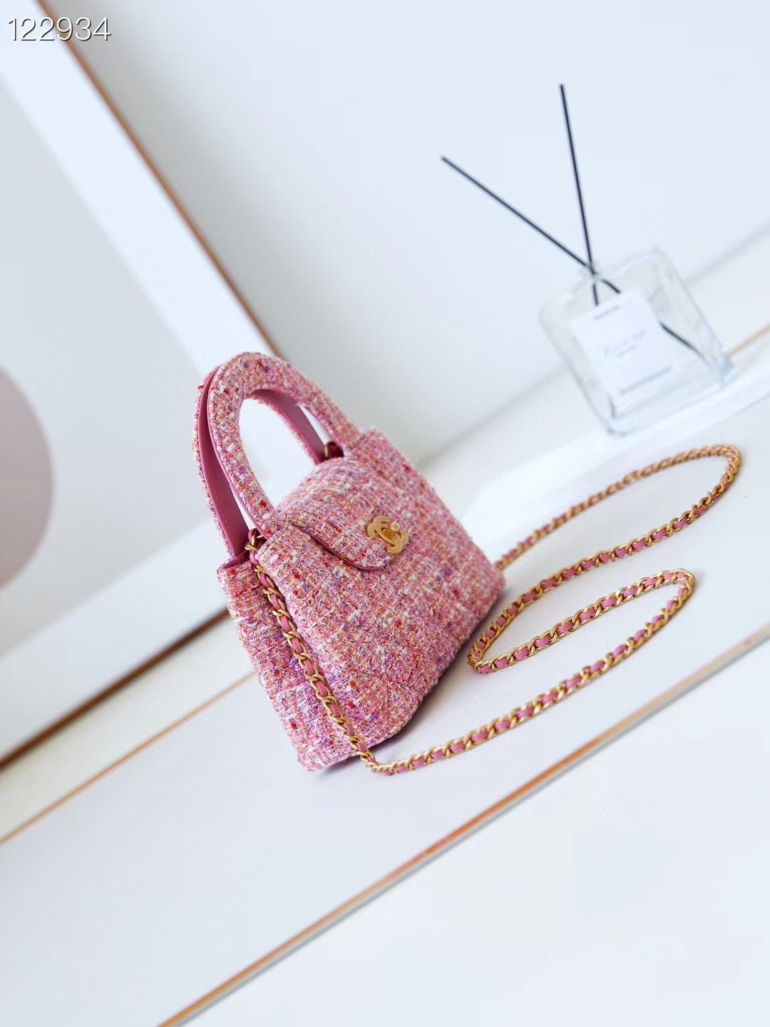 Chanel MINI SHOPPING BAG AS4416 Pink & Ecru